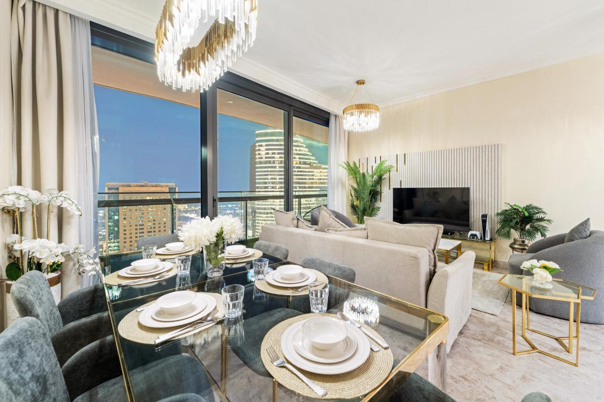 First Class 2Br With Full Dubai Skyline & Sea View 외부 사진