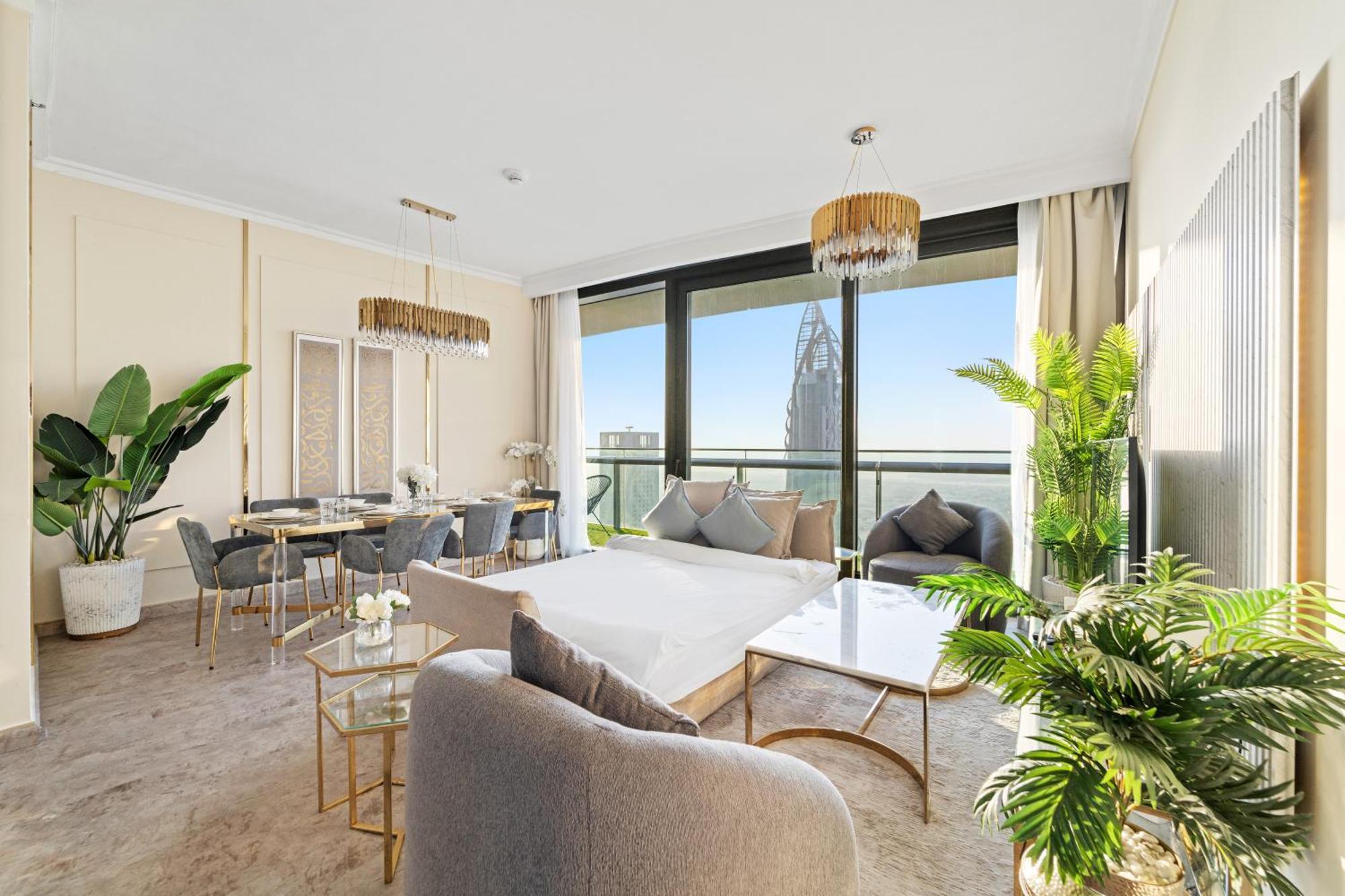 First Class 2Br With Full Dubai Skyline & Sea View 외부 사진