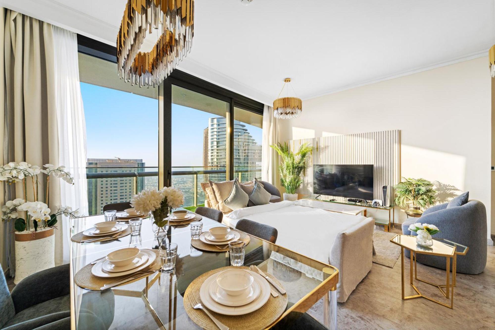 First Class 2Br With Full Dubai Skyline & Sea View 외부 사진