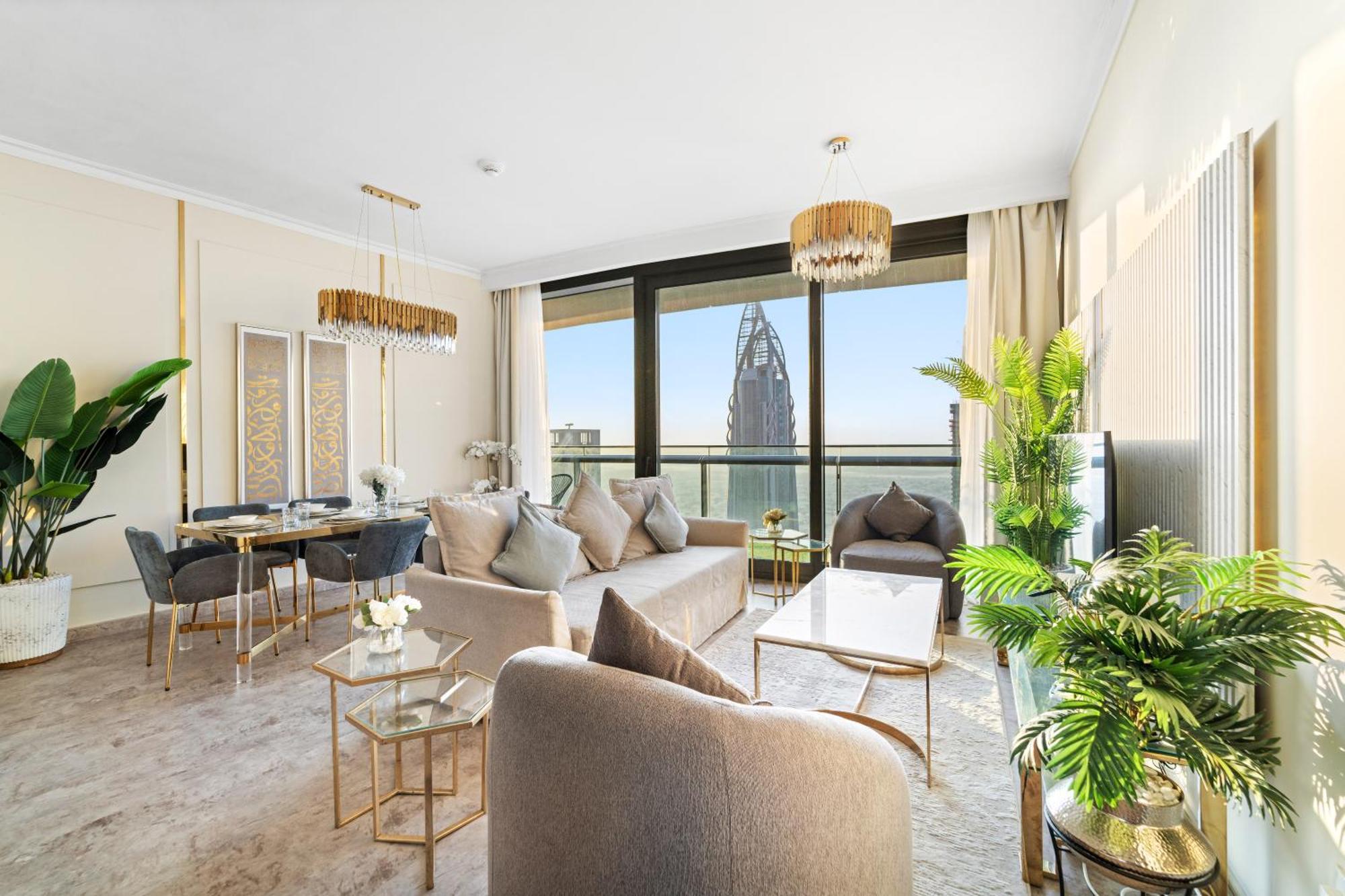 First Class 2Br With Full Dubai Skyline & Sea View 외부 사진